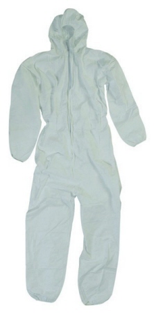 White Disposable Polypropylene Overalls