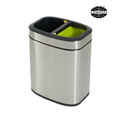 Compass Rectangular Stainless Steel Recycling Bin 10L