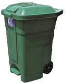 Edco Heavy Duty Bin with Wheels 70L Green