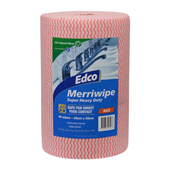 Edco Merriwipe Roll Heavy Duty Red 45m