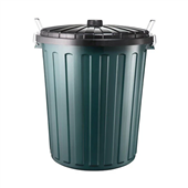 Edco Plastic Garbage Bin Green with Lid 73L