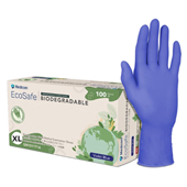 Gloves Nitrile Powder Free Biodegradable Violet Blue XLarge 100PK