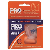 Pro Choice Ear Plugs Uncorded Orange 10 Pairs
