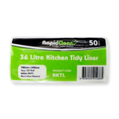 RapidClean Kitchen Tidy White 36L 50Roll