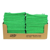 Sabco All Purpose Microfibre Cloth Green 50Pk