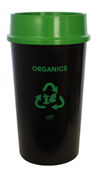 Sabco Bin Recycling Organic with Green Lid 60L