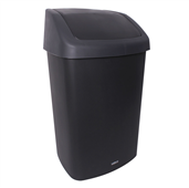 Sabco Rubbish Bin With Swing Top Lid Grey 50L