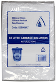 Tailored Garbage Bags Clear 82L 25Pk 10CTN