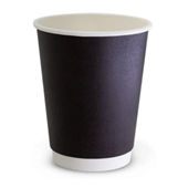 Tailored Hot Cup 12OZ DWall Black 500CTN