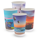 Tailored Hot Cup 16OZ DWall Postcard 25PK
